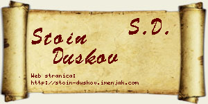Stoin Duškov vizit kartica
